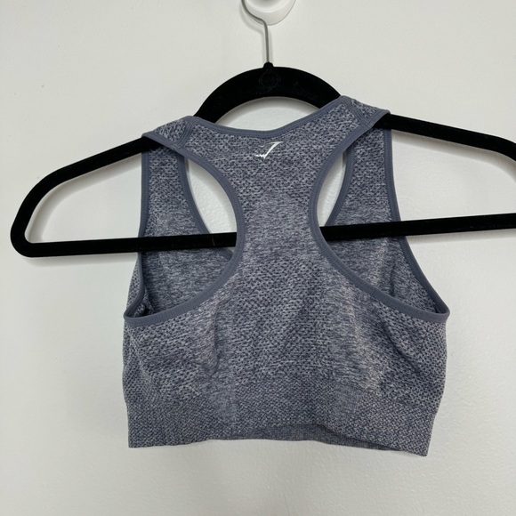 Gymshark blue grey marled vital seamless sports bra small - Picture 4 of 4